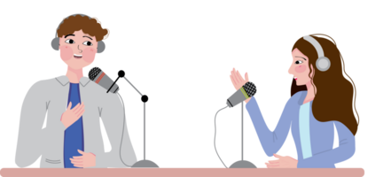 Casual Conversation in Modern Podcast Session png