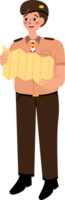 Scout Boy in Full Uniform Participating in Ceremony png