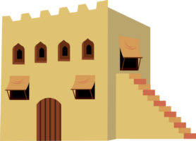 Ramadan Night with Arabian Architecture in Desert png