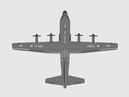 C-130 hercules, military technology illustration of fighter aircraft, modern bomber type fighter aircraft with details. isolated bomber for study and poster vector