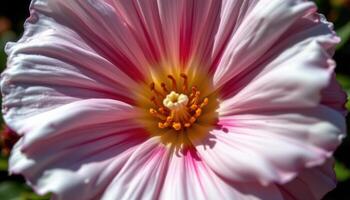 close up view of a garden bloom captured in shadow and light with contrasting textures. photo