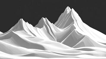 Abstract monochrome mountain range. photo