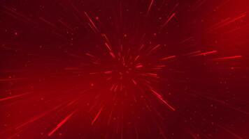 red and black galaxy background with glowing light burst and scattered star particles great for sci fi futuristic designs or global celebrations like New Year or space themed events video