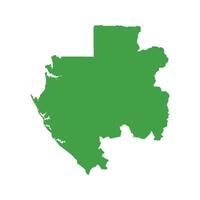 Gabon Map Boundary vector