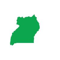 Uganda Map Boundary vector