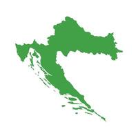 Croatia Map Boundary vector