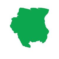 Suriname Map Boundary vector