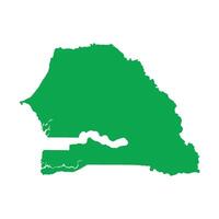 Senegal Map Boundary vector