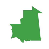 Mauritania Map Boundary vector