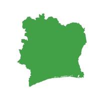 Ivory Coast Map Boundary vector