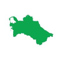Turkmenistan Map Boundary vector