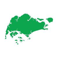 Singapore Map Boundary vector