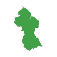 Guyana Map Boundary vector