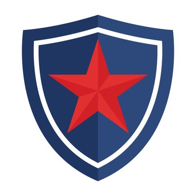 Blue Shield with Red Star