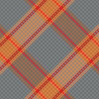 A plaid pattern in orange and red vector