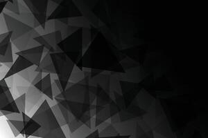 Abstract black and white triangles background vector