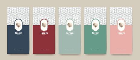 Seamless Japanese wave pattern in soft modern color palette. Ideal for packaging, product design, wrapping, and decorative backgrounds. vector