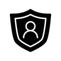 user protection solid icon symbol design good for web or mobile app vector