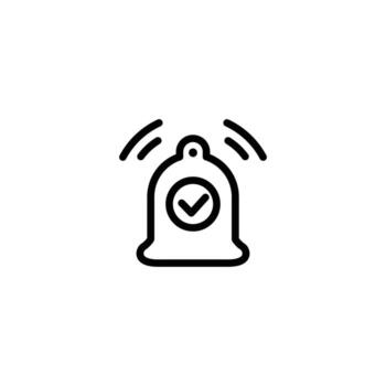 ringing bell alarm outline icon design good for web or mobile app vector