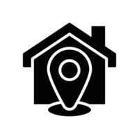 home location solid icon symbol design good for web or mobile app vector