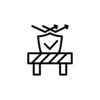barrier outline icon design good for web or mobile app vector