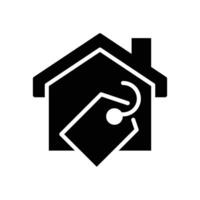house for sale solid icon symbol design good for web or mobile app vector