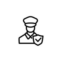 guard outline icon design good for web or mobile app vector
