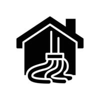 home cleaning solid icon symbol design good for web or mobile app vector