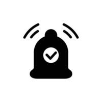 ringing bell alarm solid icon design good for web or mobile app vector