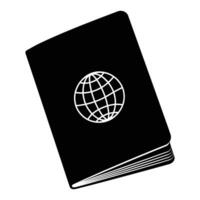 Passport silhouette with a white background. vector