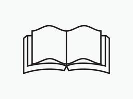 Minimalist Open Book Icon vector