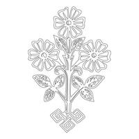 Floral elements for decorative vector