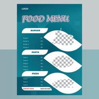 Food Menu and Modern Menu Template Design vector