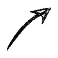 Hand drawn ink arrow illustration in sketch style. Business doodle clipart. five Single element for design vector
