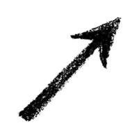 Hand drawn ink arrow illustration in sketch style. five Business doodle clipart. Single element for design vector