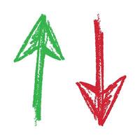 Hand drawn arrow sign. Business clipart. Single element for design Sketch vector