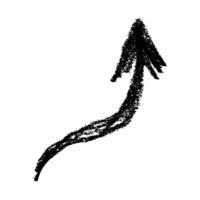 four Hand drawn ink arrow illustration in sketch style. Business doodle clipart. Single element for design vector