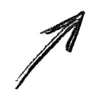 one Hand drawn ink arrow illustration in sketch style. Business doodle clipart. Single element for design vector