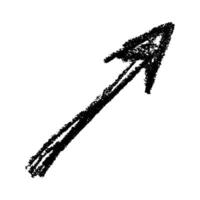 Sketch Hand drawn ink arrow illustration in sketch style. Business doodle clipart. Single element for web, design vector