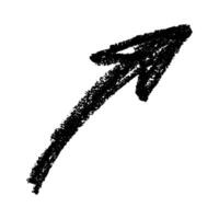 Hand drawn ink arrow illustration in sketch style. Sign Business doodle clipart. Single element for design vector