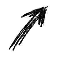 Pencil Hand drawn ink arrow illustration in sketch style. Business doodle clipart. Single element for design vector