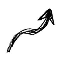 Hand drawn ink arrow illustration in sketch style. Business doodle clipart. four Single element for design vector