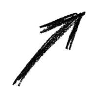 Hand drawn ink arrow illustration in sketch style. Business doodle clipart. three Single element for design vector