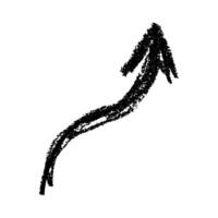 Hand drawn ink arrow illustration in sketch style. Business doodle clipart. Single element for design three vector
