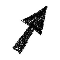 Hand drawn ink arrow illustration in sketch style. Business doodle clipart. Single element for design four vector