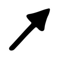 Hand drawn ink arrow illustration in sketch style. zero Business doodle clipart. Single element for design vector