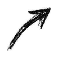 Hand drawn ink arrow illustration in sketch style. Business doodle clipart. Sign Single element for design vector