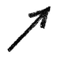four Hand drawn ink arrow illustration in sketch style. Business doodle clipart. four Single element for design vector