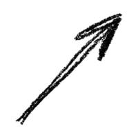 Sign Hand drawn ink arrow illustration in sketch style. Business doodle clipart. Single element for design vector