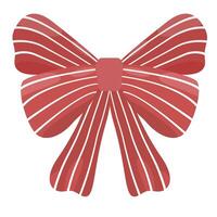 Red Patriotic Bow Ribbon with Stripes vector